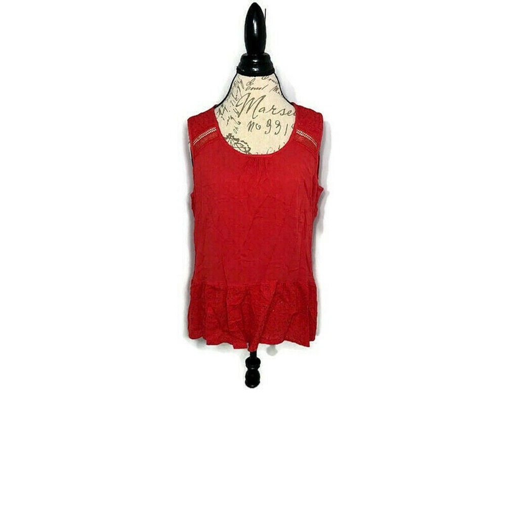 Knox Rose Red Blouse Size XL NWT